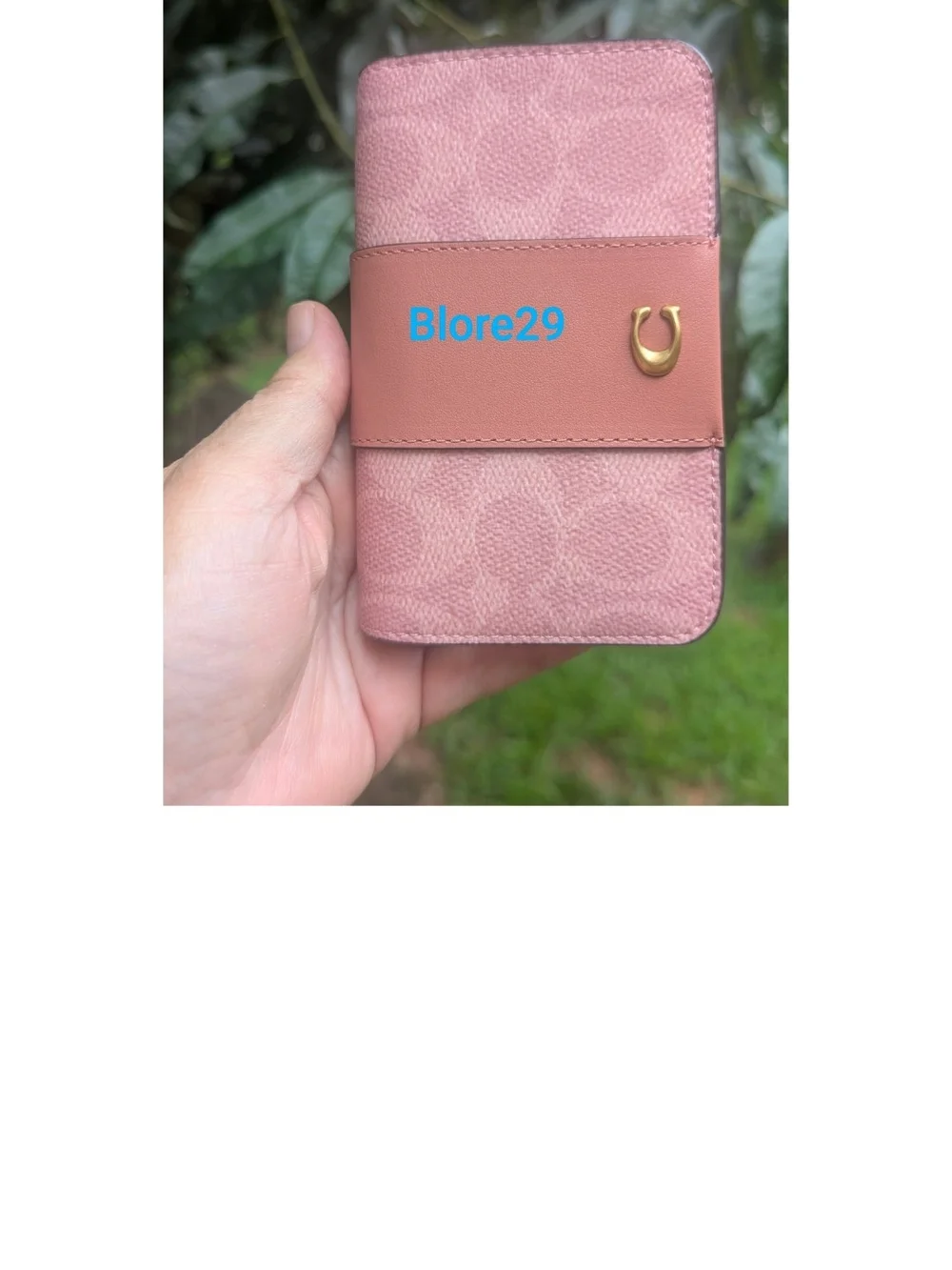 Retail Coach Pink Signature Leather Wallet
